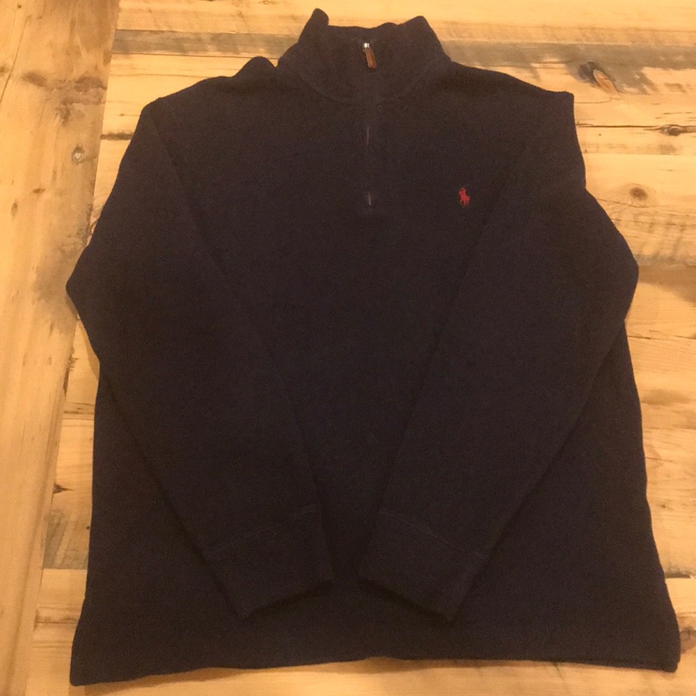 Men’s Navy 1/2 Zip Polo by Ralph Lauren Medium